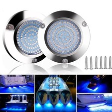 90led Boat Marine Led Underwater Lights,Stainless Steel IP68 Waterproof Blue