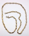 Vintage Crown Trifari Mark Necklace Classic Gold Tone 35" Long Oval Chain Style — photo 3