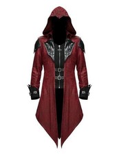 Medieval Renaissance Men's Costume - Vampire Viking Steampunk Gothic Coat, Hallo