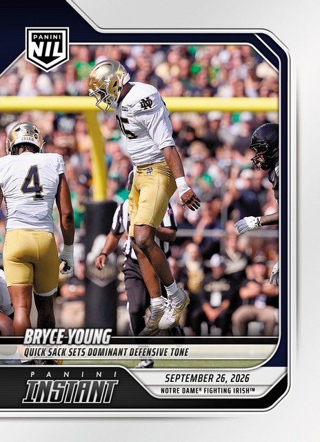 2026 Panini Instant NIL #4-BYO Bryce Young Notre Dame Fighting Irish PRESALE