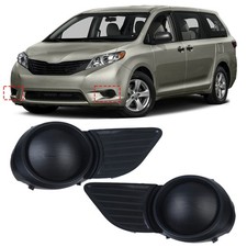 1 Pair Fog Light Covers Driver Passenger Side Fit For 2011-2017 Toyota Sienna 1 Pair Fog Light Covers Driver Passenger Side Fit For 2011-2017 Toyota Sienna