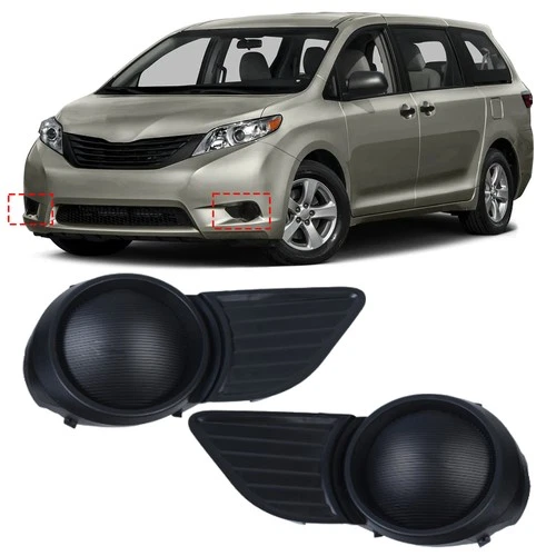 Left & Right Fog Light Cover for 2011-2017 Toyota Sienna 5212708020 & 5212808020 - product listing photo