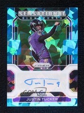 2021 Panini Prizm Sensational Signatures Blue Ice 27/75 Justin Tucker Auto 0c3