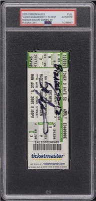 Curtis  50 Cent  Jackson &  Bizarre  Johnson Signd 2005 Ticket Autograph PSA/DNA