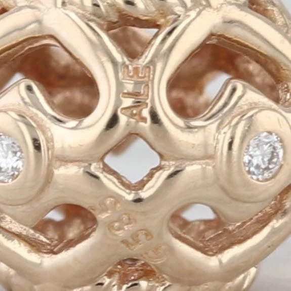 Authentic Pandora Open Heart Diamonds Charm 750466D 14k Gold Bead - Image 4 of 4