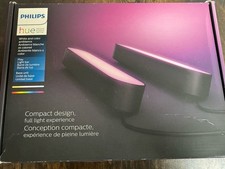 Used -philips Hue-play Light Bar Base Double Kit White Color Ambience-black