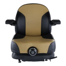 Universal Brown Black Zero-Turn Mower Adjustable Seat fits Several Grasshopper