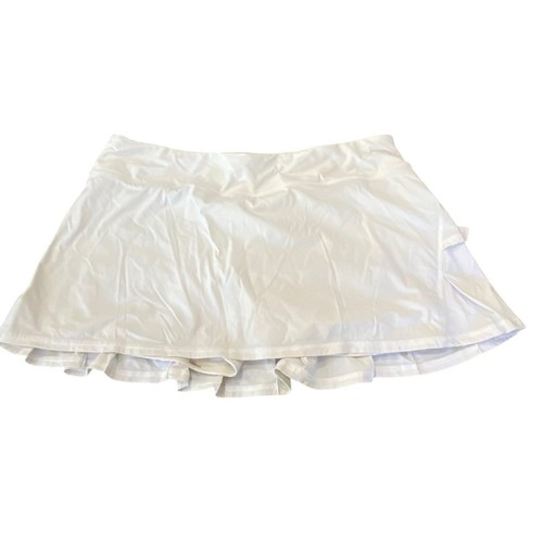 Lululemon PACE SETTER White Tennis Skort with Ruffle Hem Size 10 - Picture 7 of 7