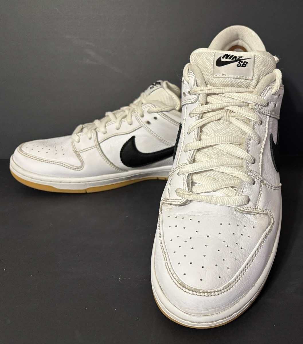 Nike SB Dunk Low Pro CD2563-101 Men's White Leather Gum Skat