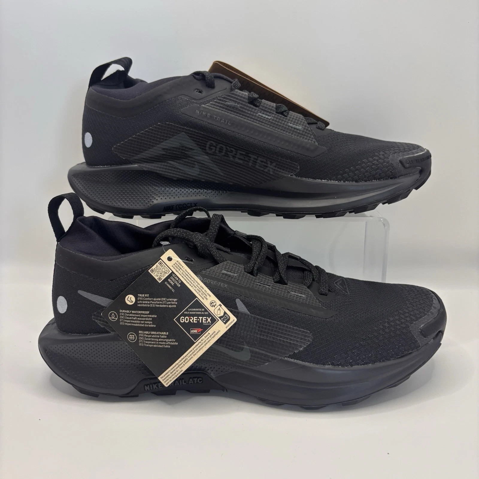 Mens Size 8 Nike Pegasus Trail 5 GORE-TEX Black Anthracite FQ0908-002