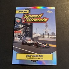 Yuki Tsunoda Speed Wheels Insert 2025 Topps Chrome F1 Red Bull Card #75-RBR
