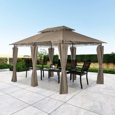 Image of Mondeer 3x4m Garden Gazebo Heavy Duty Waterproof & Curtain Patio Patio Pavilion