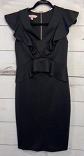 Ted Baker London Size 1 Black Sleeveless Dress Classy Chic