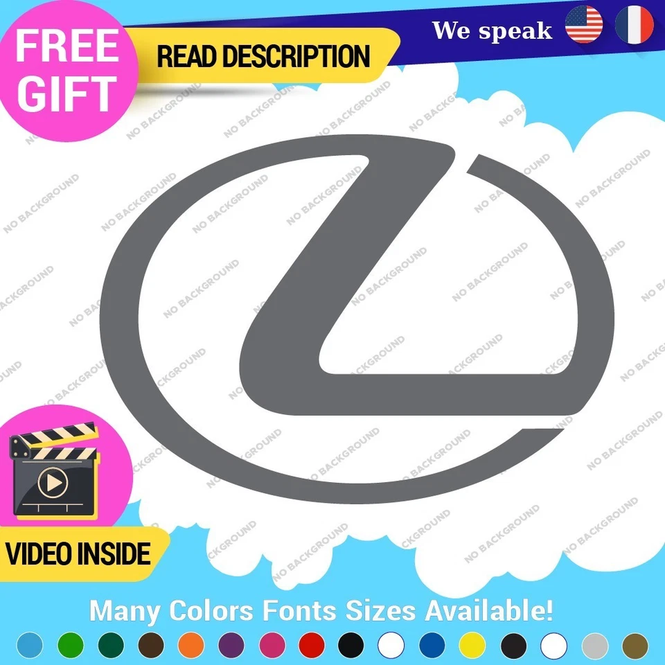 Fits Lexus Decals Stickers Vinyl Sport Racing Car Emblem Truck Race Class SUV Foto 4 de 4