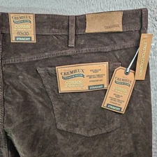$89 NEW Cremieux Denim Corduroy Pants Men 50 x 30 Straight Stretch Brown