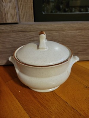 Floral Expressions Hearthside Sugar Bowl w/ Lid 4'' Stoneware Vintage Japan