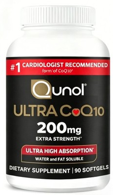 Qunol Ultra Coq10 200Mg Softgels, Ultra High Absorption Coenzyme Q10 Supplements