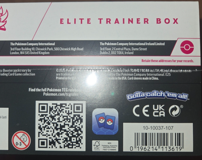 Pokémon TCG Scarlet & Violet 10.5 White Flare Elite Trainer Box | Gold