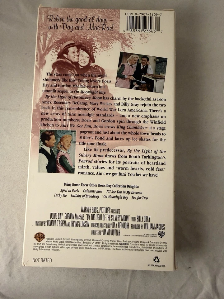 By the Light of the Silvery Moon VHS 1980 Doris Day Gordon MacRae - Image 2 of 3