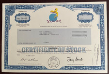 2007 YAHOO! Stock Certificate - 1 Share  TERRY SEMEL facsimile  Immaculate!