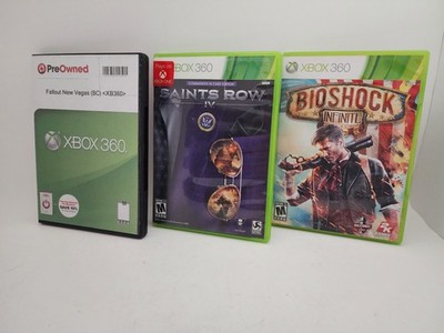 XBox360 game lot. Bioshock, Fallout N LosVegas, SaintsRow 4