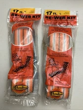 2 Vintage Arden Paradise Lawn Chair Webbing Re-Web Kits 17ft X 2 3/16” Wide New
