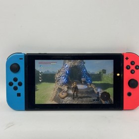 Nintendo Switch v1 Console/Dock/Charger w/Red & Blue Joy-cons As-is PLZ READ