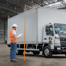Retractable Truck Height Measuring Stick Fiberglass Non-Conductive for Clearance