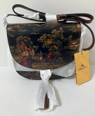 NWT Patricia Nash Brinlee Leather Kent Countryside Saddle Crossbody Bag
