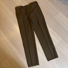 USED PRADA MEN'S PANTS, MOHAIR BLEND VIRGIN WOOL, BROWN, 3 SEASONS, SIZE 44 VE