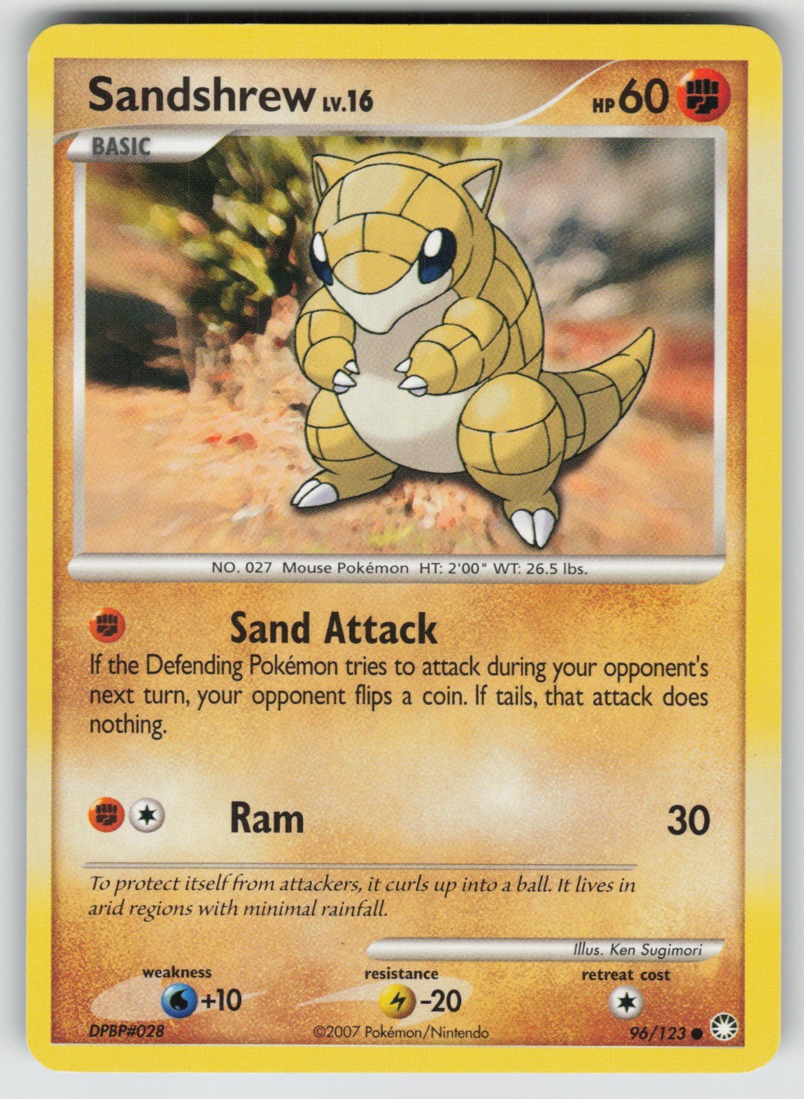 Sandshrew Mysterious Treasures Common 96/123 NM