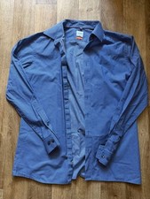 Men Shirt Navy Cotton 42 #QWY5