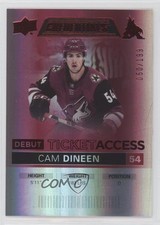 2021 Upper Deck Credentials Debut Ticket Access Red 50/199 Cam Dineen #82 0t02