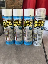 Lot Of 4. 1- 14oz Flex Seal Clear - 3- 14oz Flex Seal White Brand New