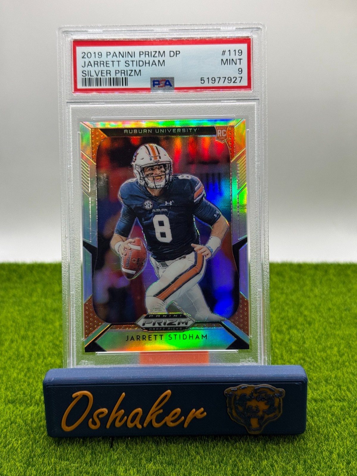 🔥 2019 Prizm RC Jarrett Stidham Silver #119 PSA 9  Auburn/Broncos (POP 12)