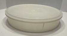 Vtg Tupperware 242-1 12" Round Pie/ Cupcake/Cookie/Cake Container W/Lid 224-5 C