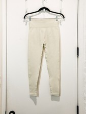 Ivory ribbed leggings