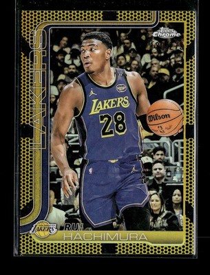 2025-26 Topps Chrome Rui Hachimura Yellow Basketball Refractor #148 #/275