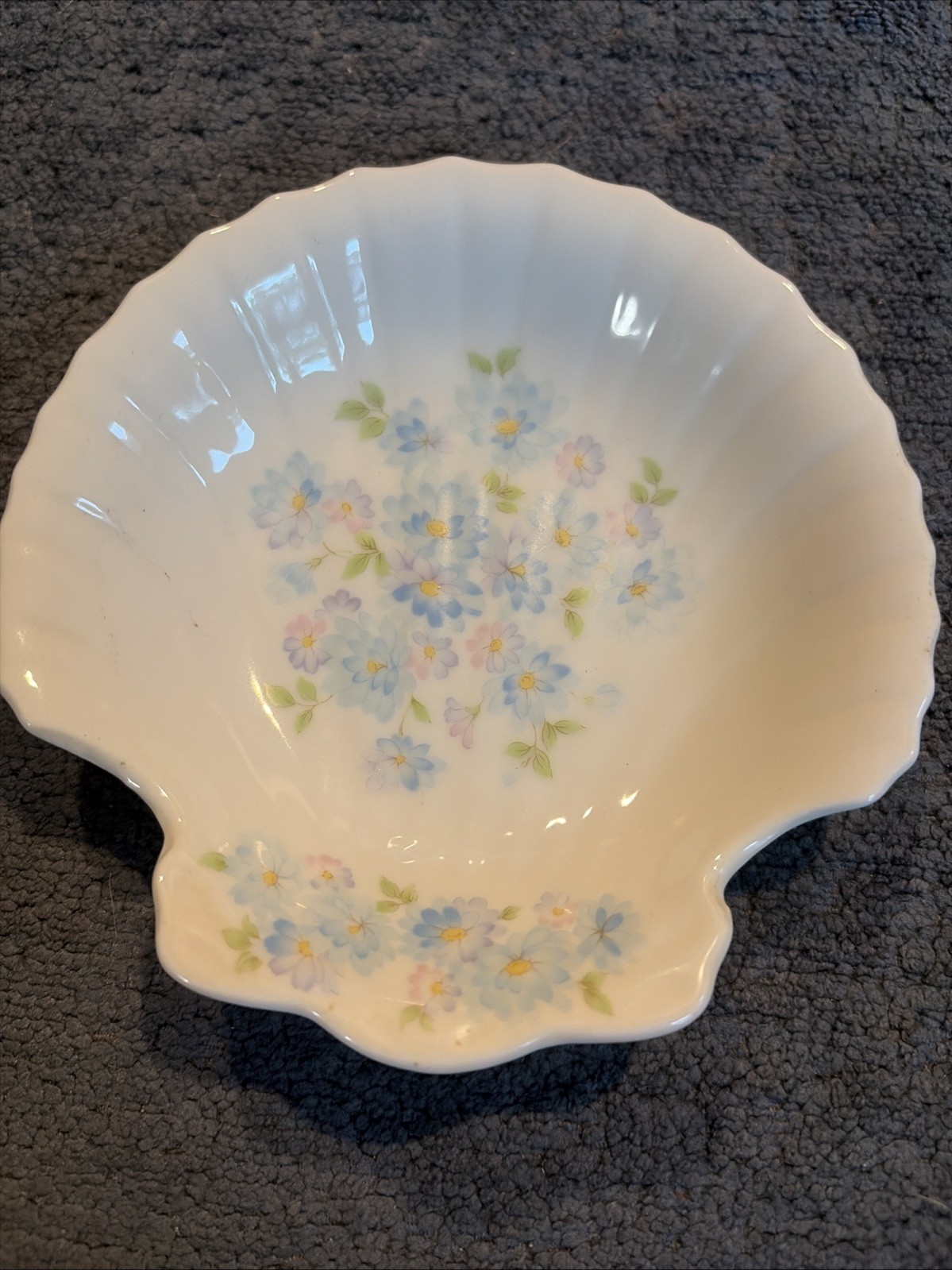 Vintage Takahashi Pastelle Trinket Soap Dish Floral Seashell San Francisco