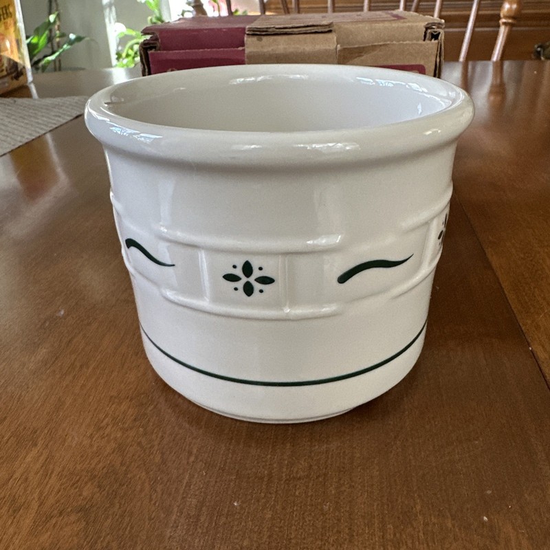 Longaberger One Pint Salt Crock Heritage Green #31674