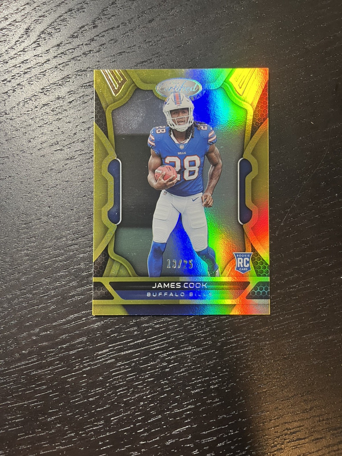 2022 Panini Certified JAMES COOK Rookie /25 Gold Mirror RC #109 Buffalo Bills