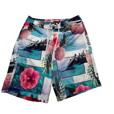 American Eagle Board Shorts Mens S Multicolor Tropical Pineapple Surfing