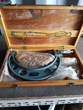Mitutoyo Micrometer with Wooden Case