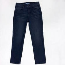 Democracy Ab Solution Jeans 6 PETITE Mom Dark Wash Straight Leg Mid Rise Stretch