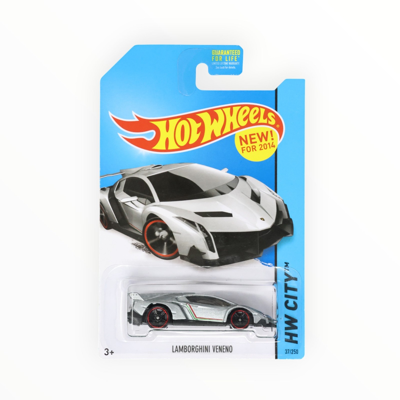 Hot Wheels Lamborghini Veneno 37/250 - Silver - 2014 Mainline A