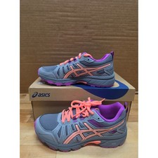ASICS Kid's Gel-Venture 7 GS Running Shoes-PINK/GRAY- US 4