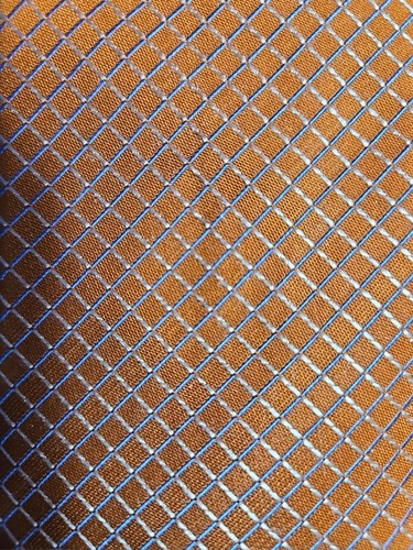 Tommy Hilfiger 100% Silk Men Tie, Made In USA, 3.75” Wide, Blue & Orange - Picture 3 of 10