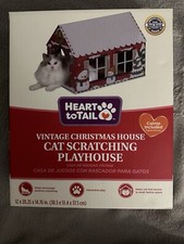 Christmas Cat Scratch Claw House Post Cardboard Pad Catnip Bed Snowman CABIN