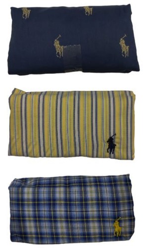 3 PANTALONES CORTOS BOXER RALPH LAUREN POLO BLANCO TEJIDO AZUL ALGODÓN - TALLAS: S M L XL 2XL - Imagen 77 de 78