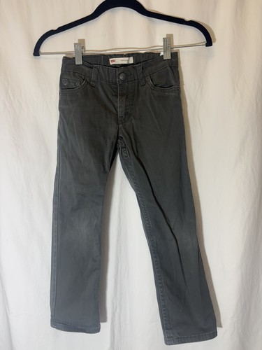 Levis 511 Slim Fit Boys Size 6 Gray Denim Taper Leg Jeans G21